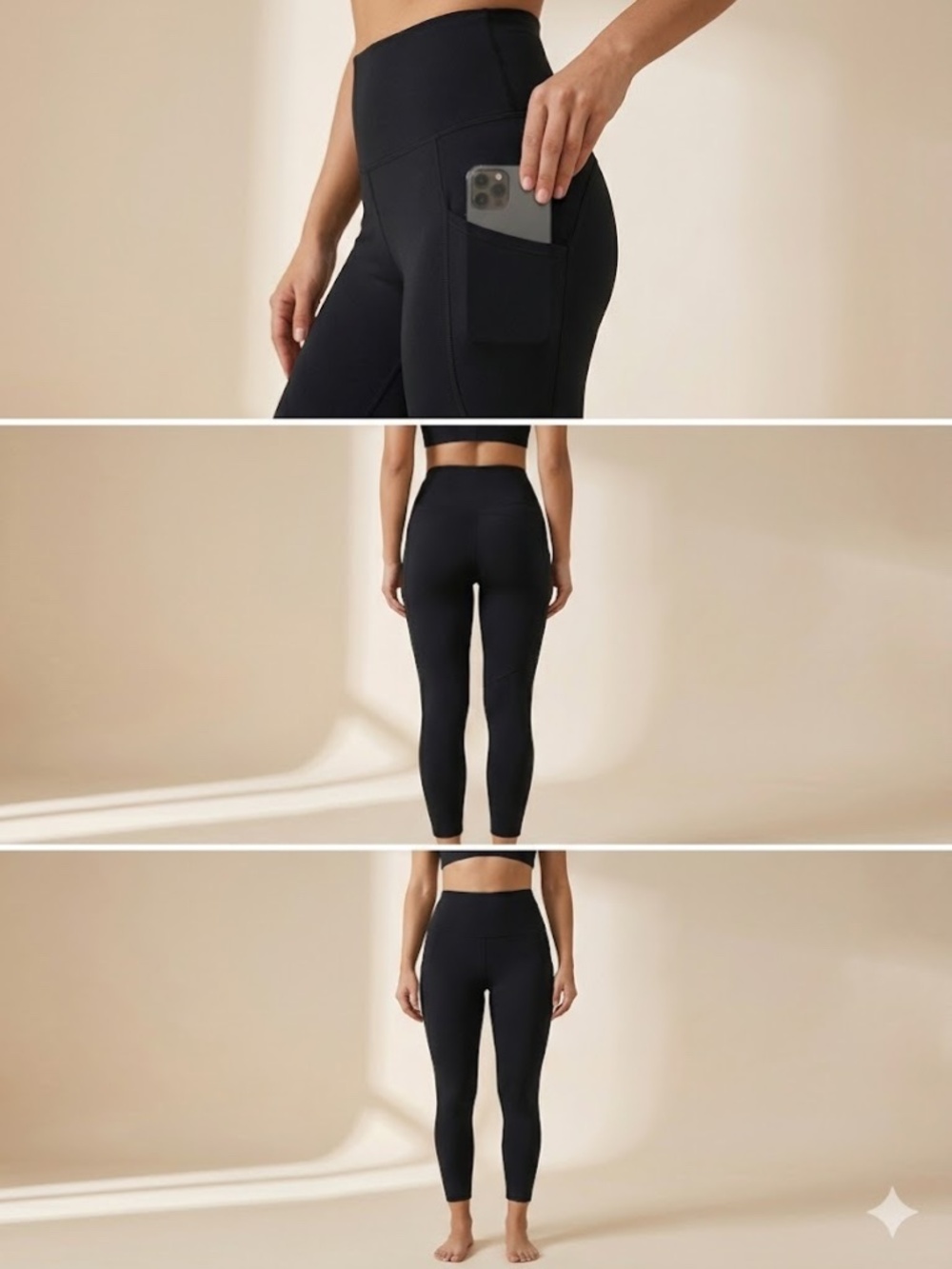 Halara UltraSculpt High Waisted Tummy Control 7/8 Leggings - Black- Small